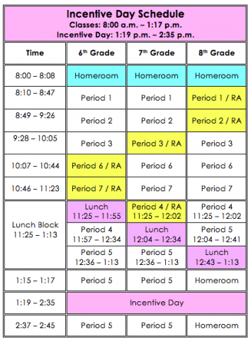 School Schedule | Mayfield Woods Middle School