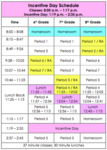 School Schedule | Mayfield Woods Middle School